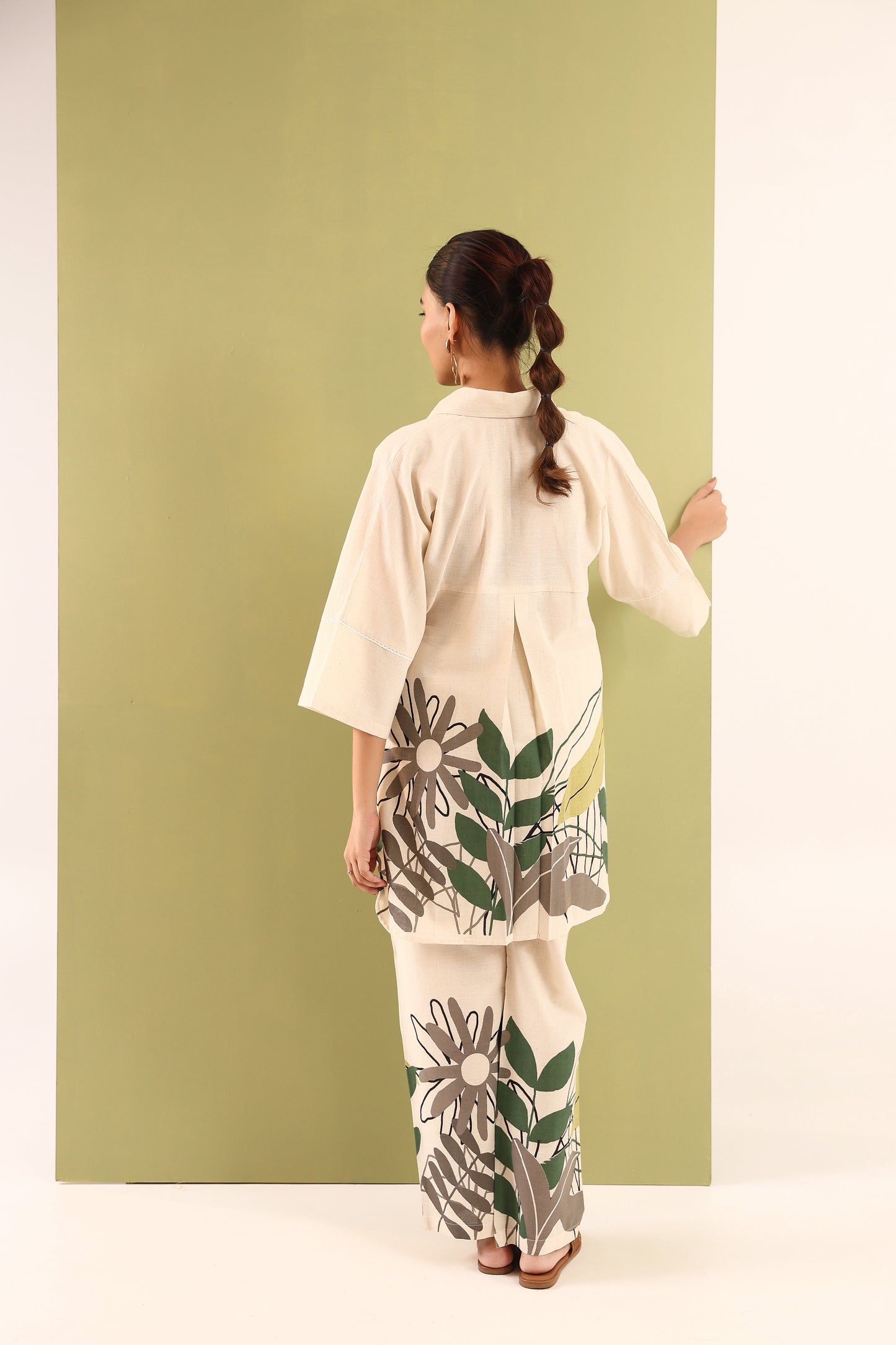 Leafy Horizon Cotton Coord Set