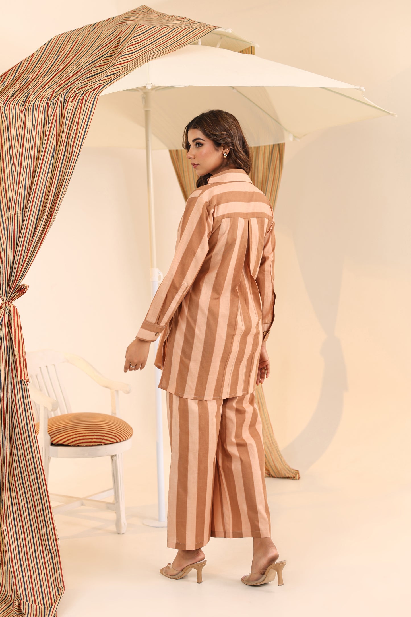 Mocha Stripe Coord Set
