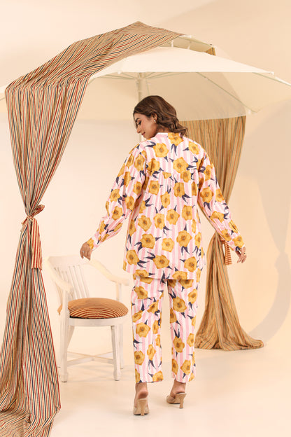 Poppy Yellow Cotton Co-ord Set