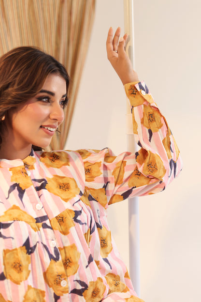 Poppy Yellow Cotton Co-ord Set