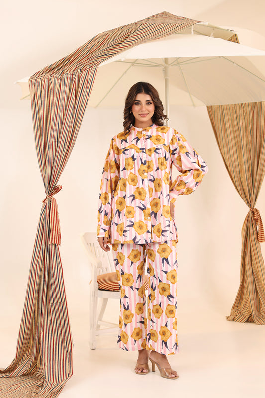 Poppy Yellow Cotton Co-ord Set