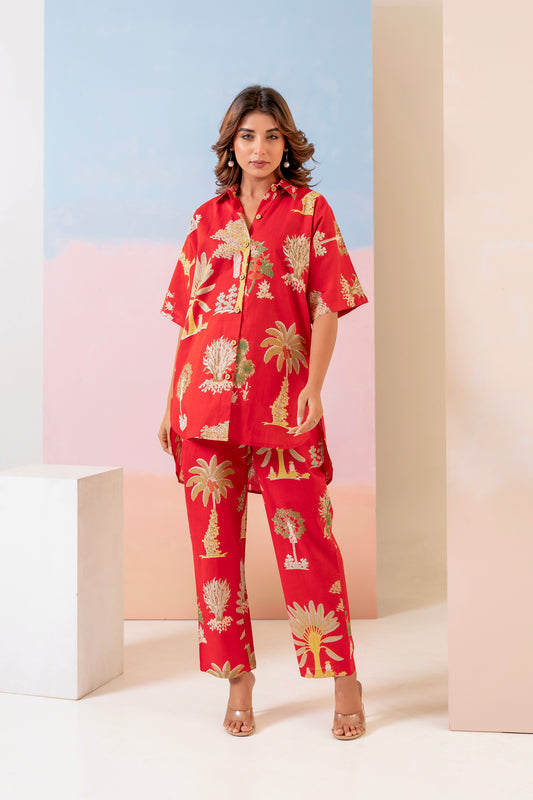 Tropical Crimson Coord Set