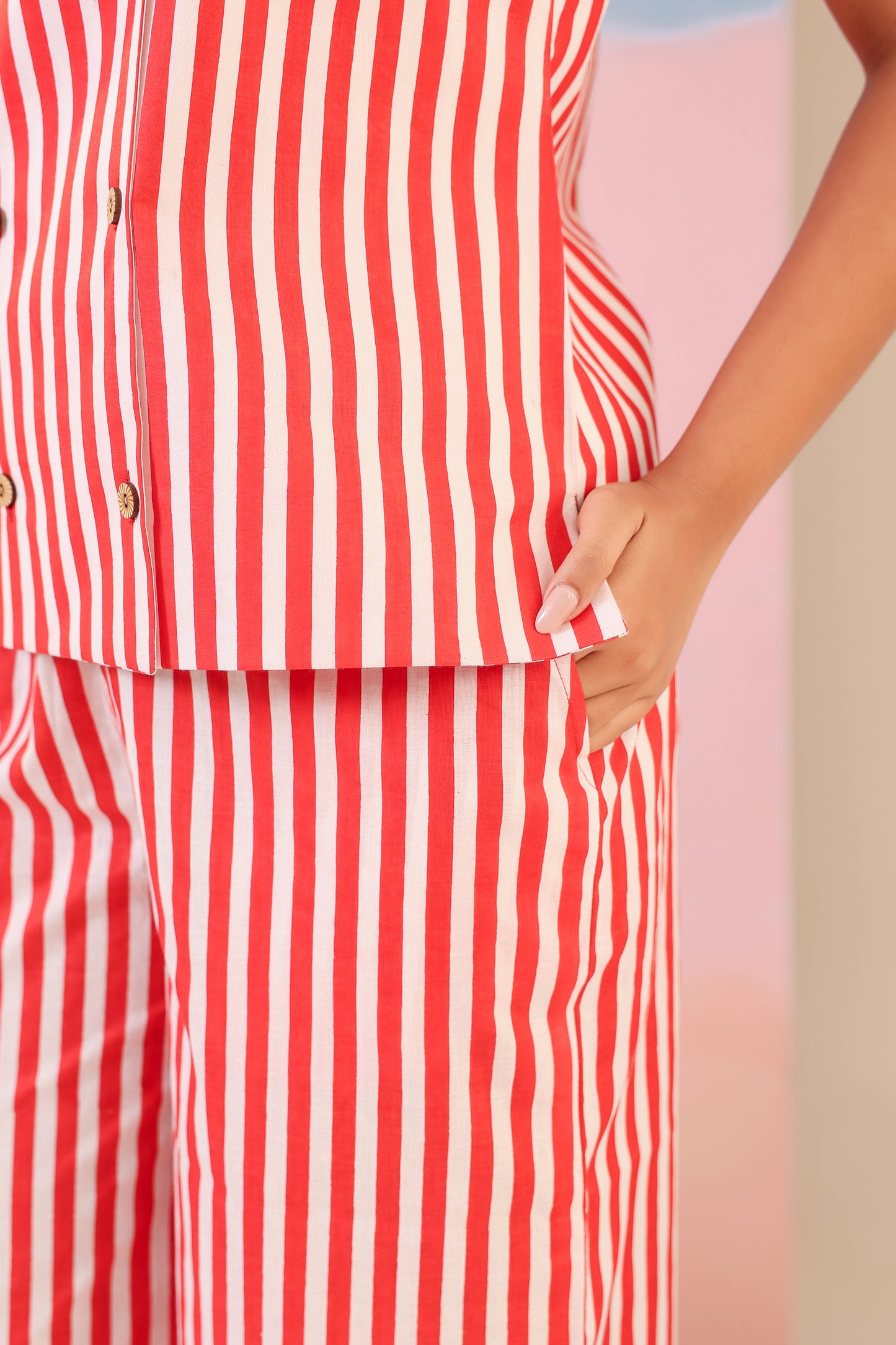 Scarlet Stripes Coord Set
