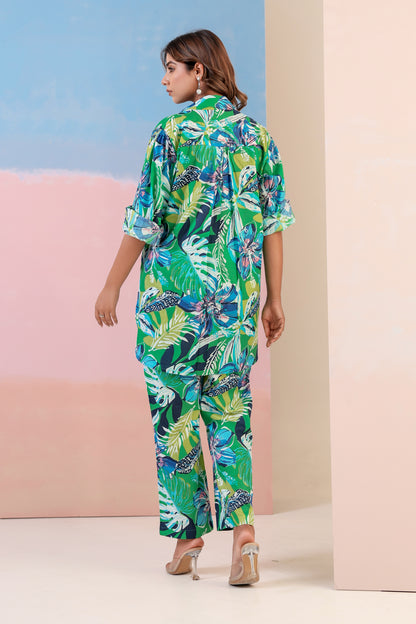 Leafy Mirage Cotton Coord Set