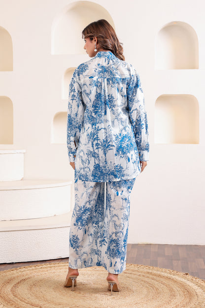 Dainty Blue Cotton Coord Set