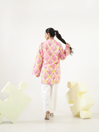 Baby Pink Motif Co-ord Set