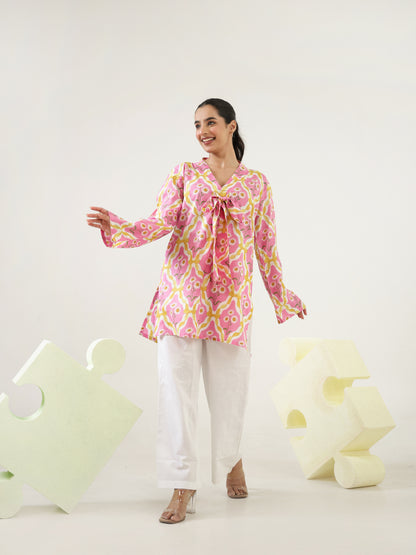 Baby Pink Motif Co-ord Set