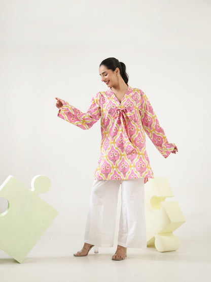 Baby Pink Motif Co-ord Set