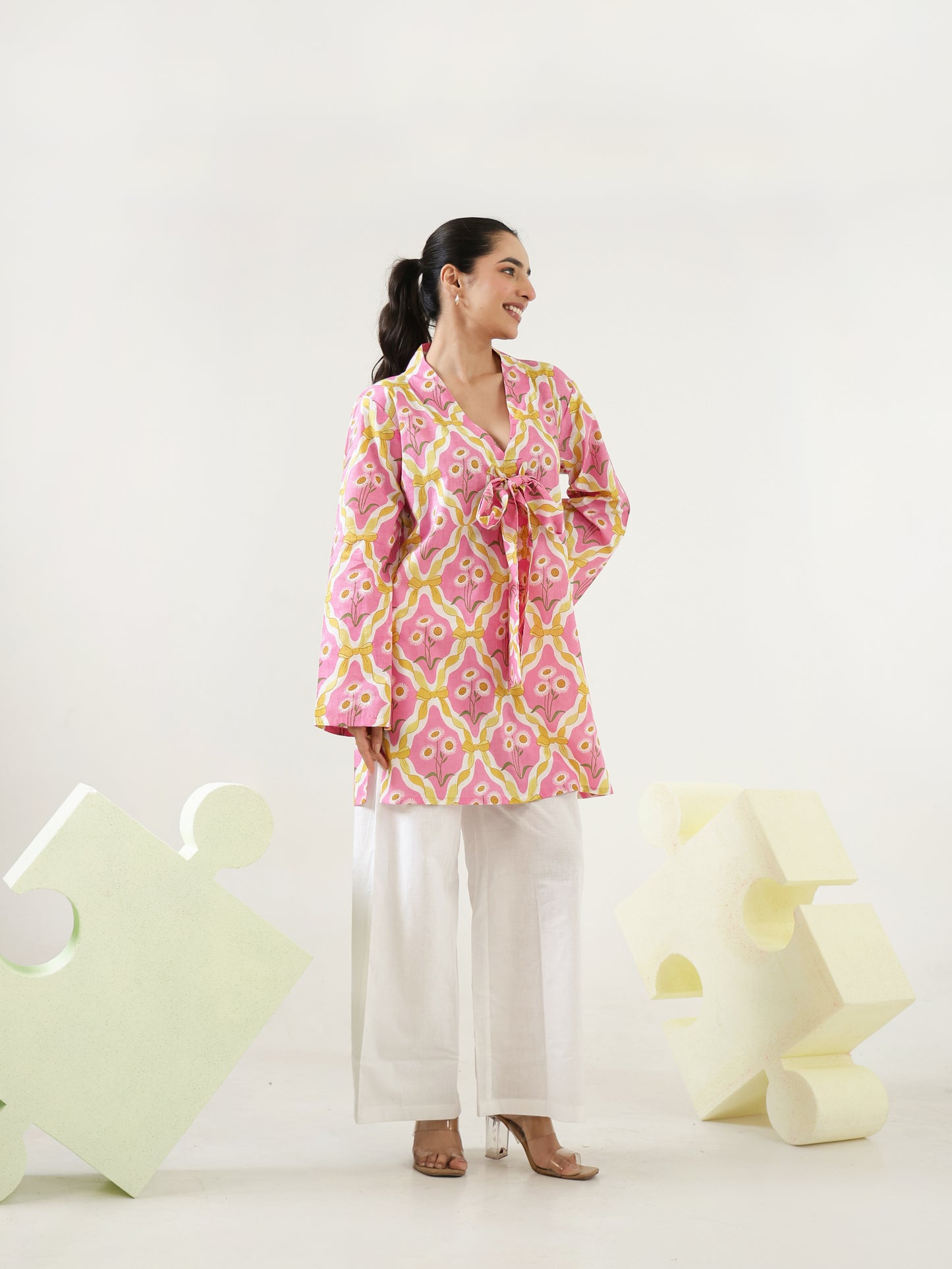 Baby Pink Motif Co-ord Set