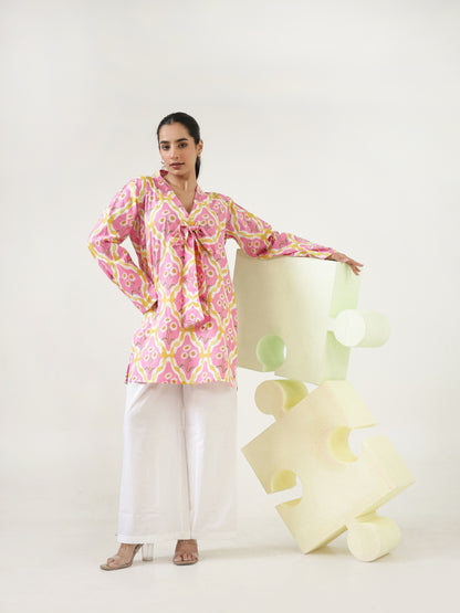 Baby Pink Motif Co-ord Set