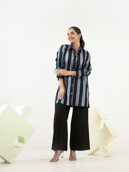 Frosty Lines Cotton Co-Ord Set