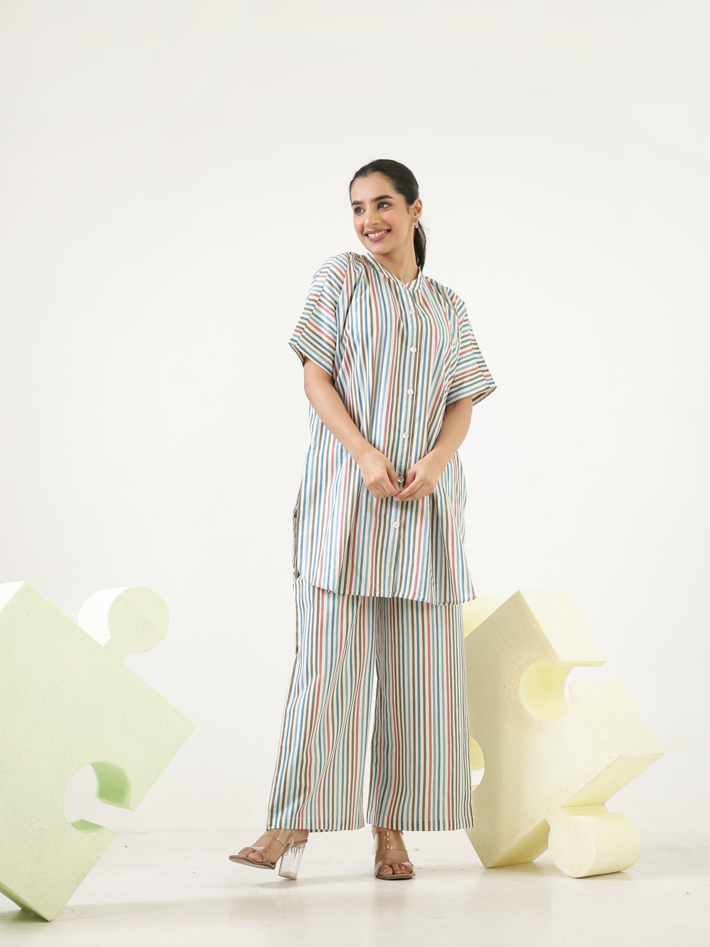 Pinstripe Cotton Co-ord Set
