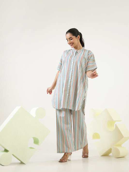 Pinstripe Cotton Co-ord Set