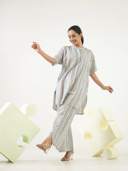 Pinstripe Cotton Co-ord Set