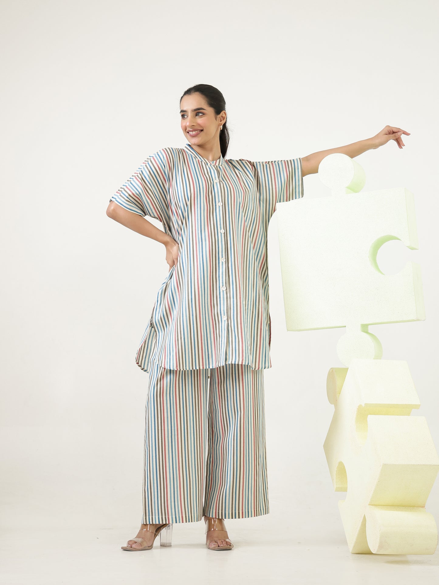 Pinstripe Cotton Co-ord Set