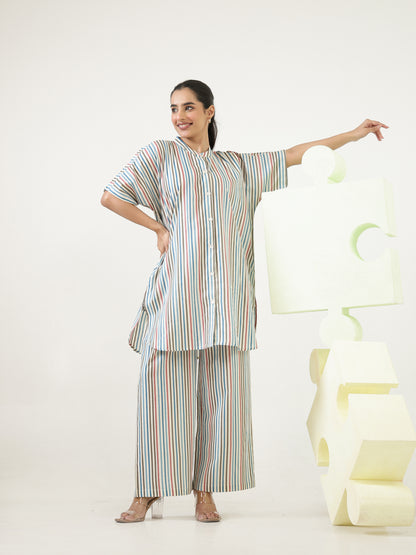 Pinstripe Cotton Co-ord Set