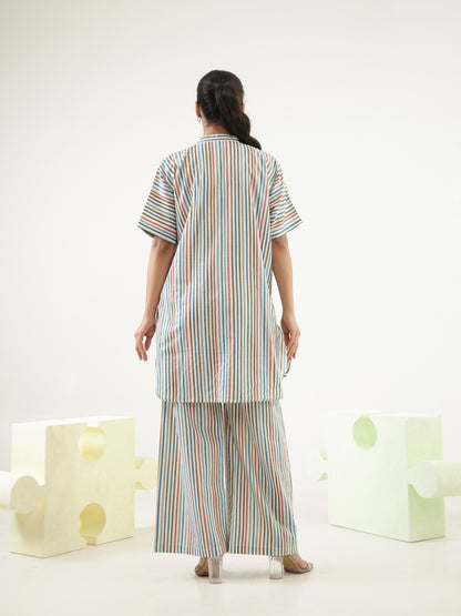 Pinstripe Cotton Co-ord Set