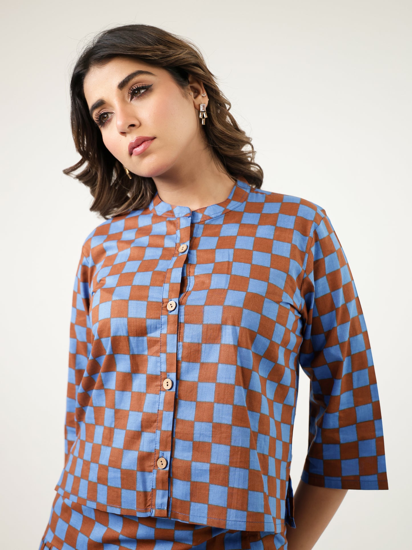 Caramel Weave Top & Skirt Set