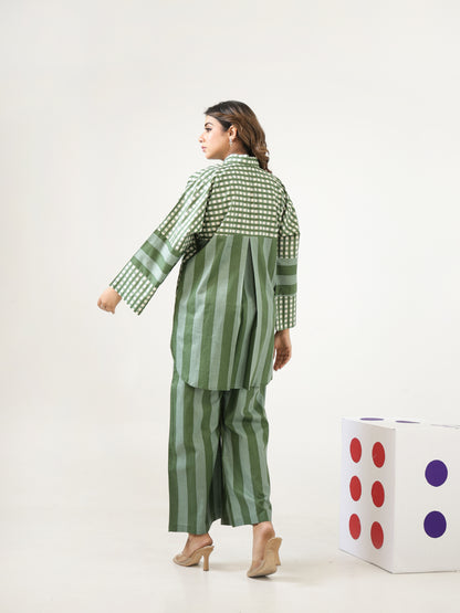 Juniper Green Stripe Co-ord Set