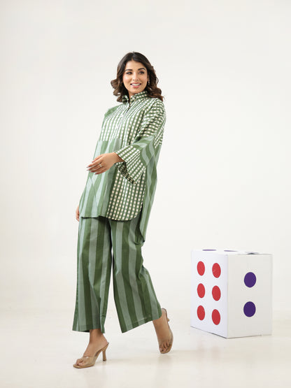 Juniper Green Stripe Co-ord Set