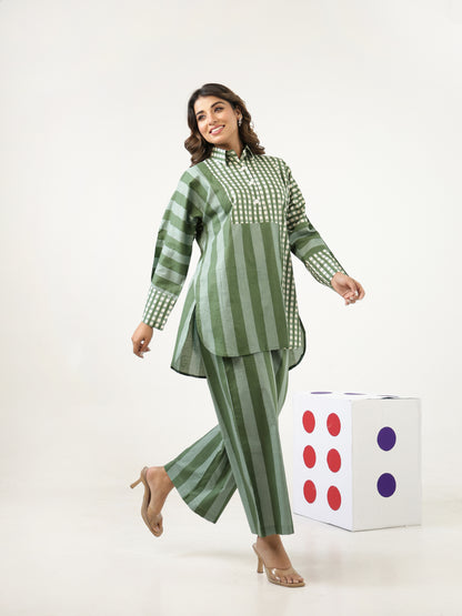 Juniper Green Stripe Co-ord Set