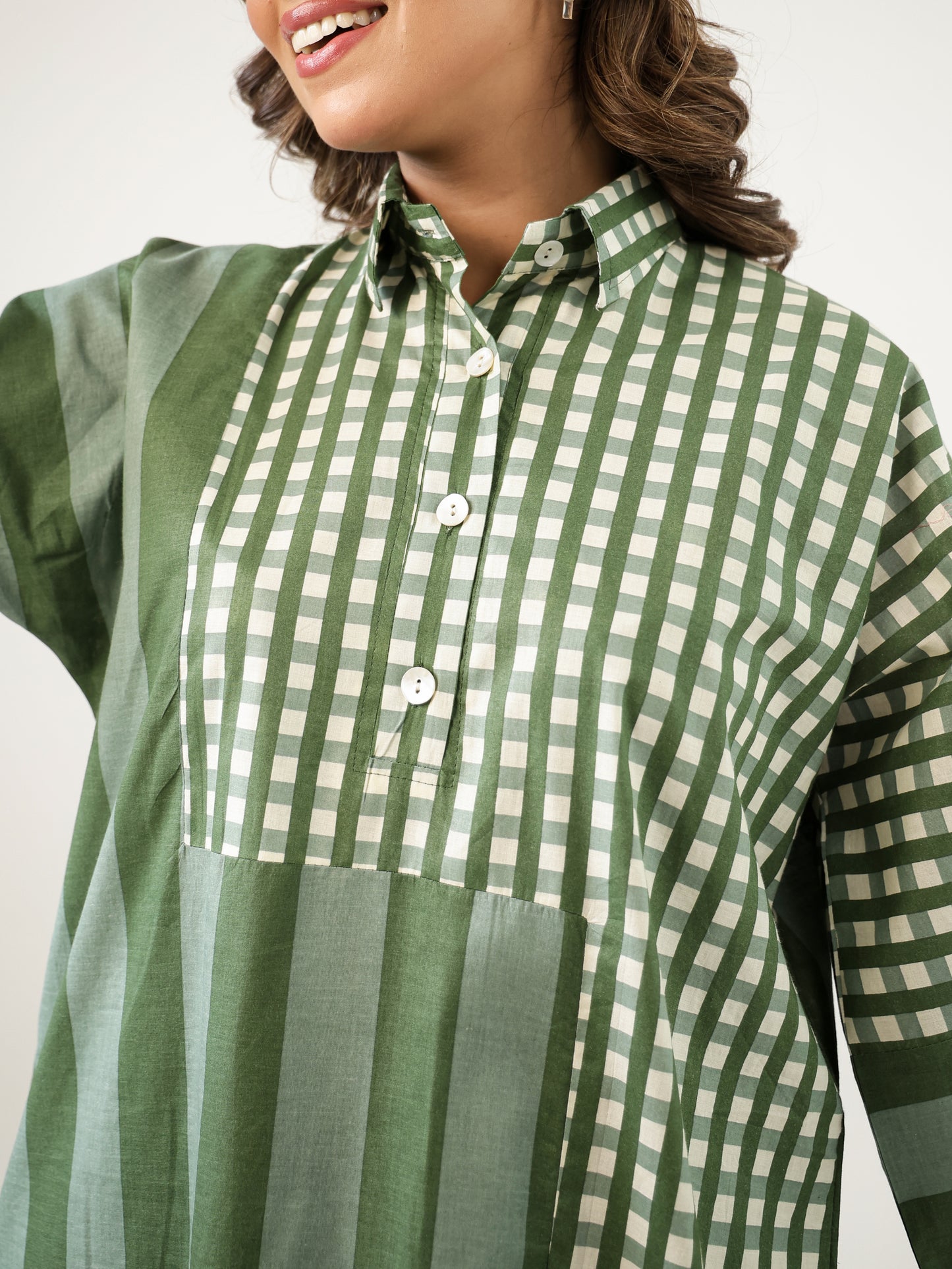 Juniper Green Stripe Co-ord Set