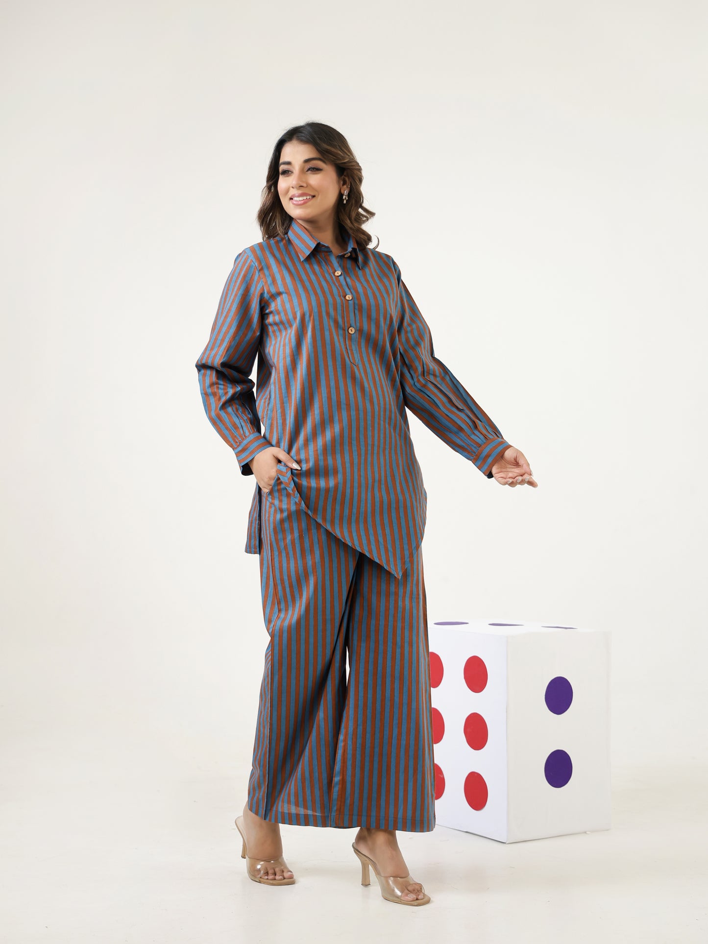 Tokyo Stripes Cotton Co-ord Set