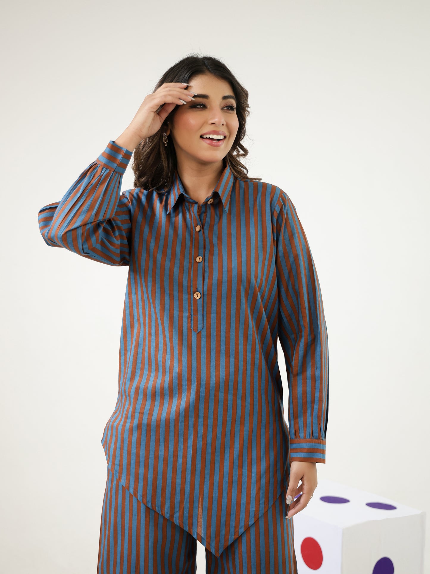 Tokyo Stripes Cotton Co-ord Set