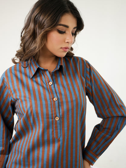 Tokyo Stripes Cotton Co-ord Set