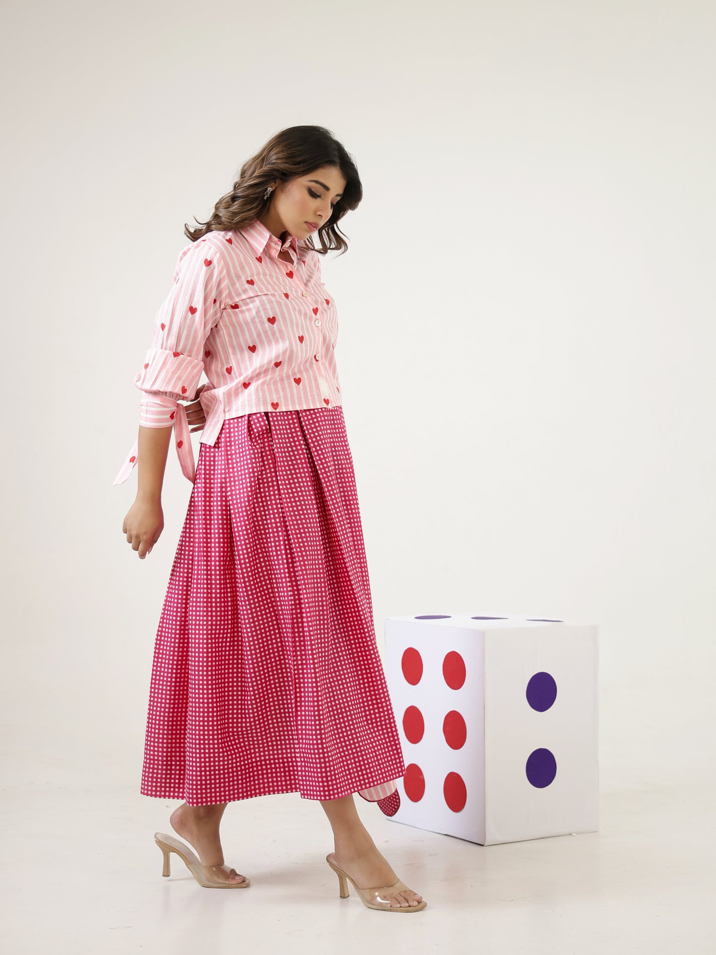 Cupid Pink Top & Skirt Set