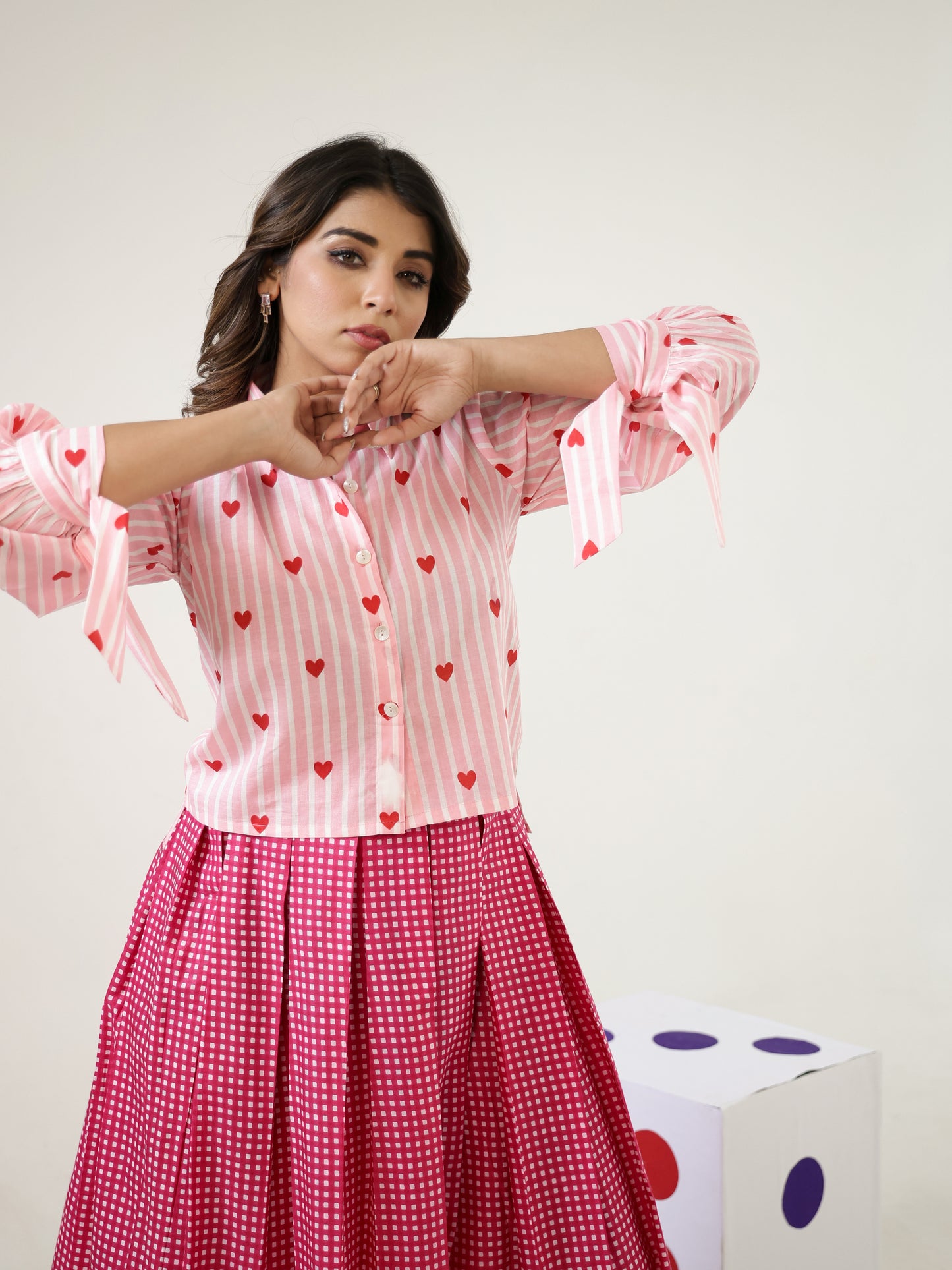 Cupid Pink Top & Skirt Set