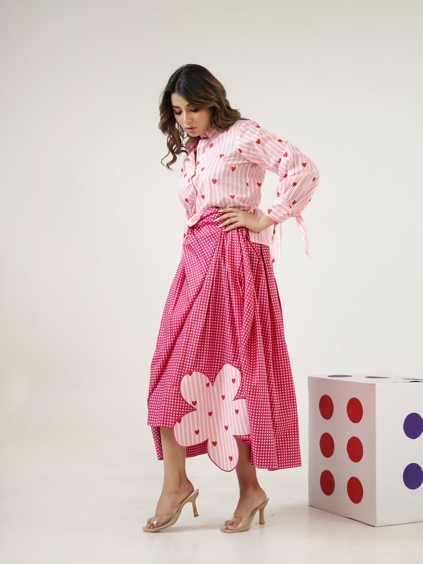 Cupid Pink Top & Skirt Set