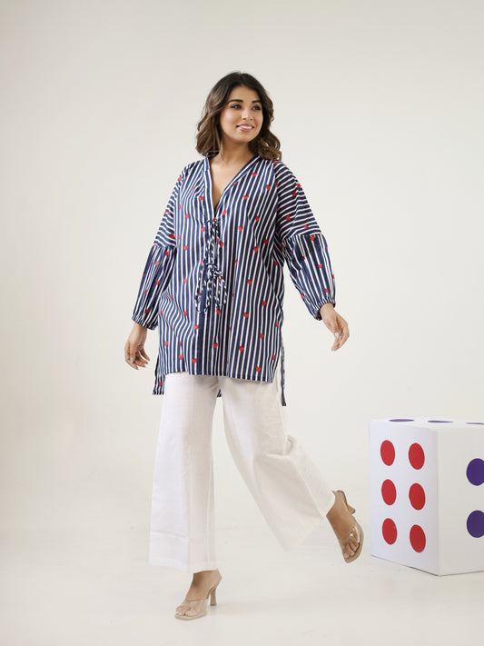 Skyla Stripes Cotton Co-ord Set