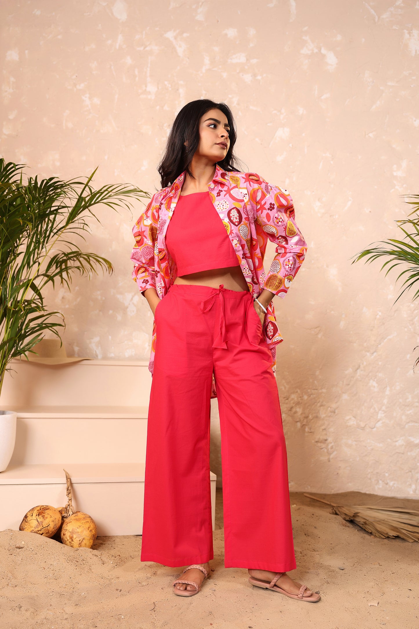 Summer Sorbet Three Pcs Cotton Coord Set