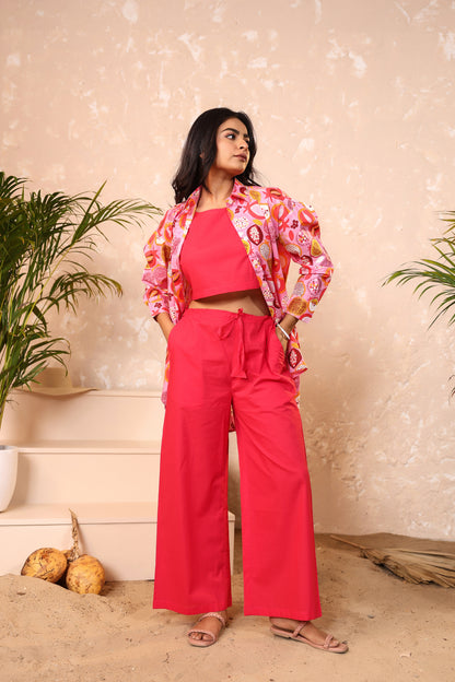 Summer Sorbet Three Pcs Cotton Coord Set