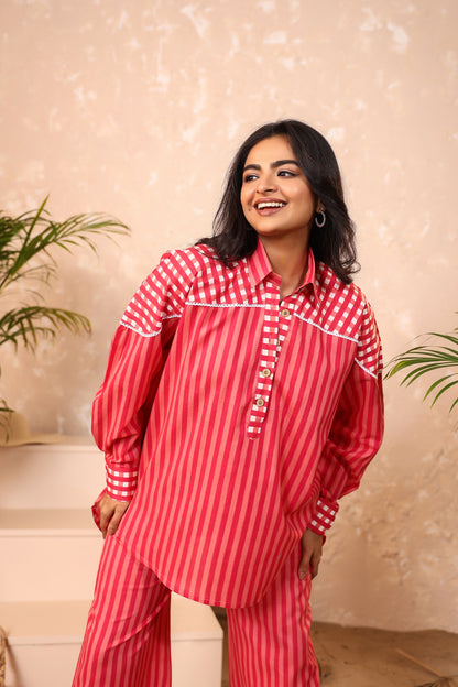 Sweet Stripe Cotton Coord Set