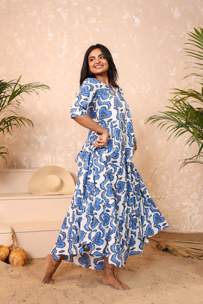 Azure Drift Cotton Dress