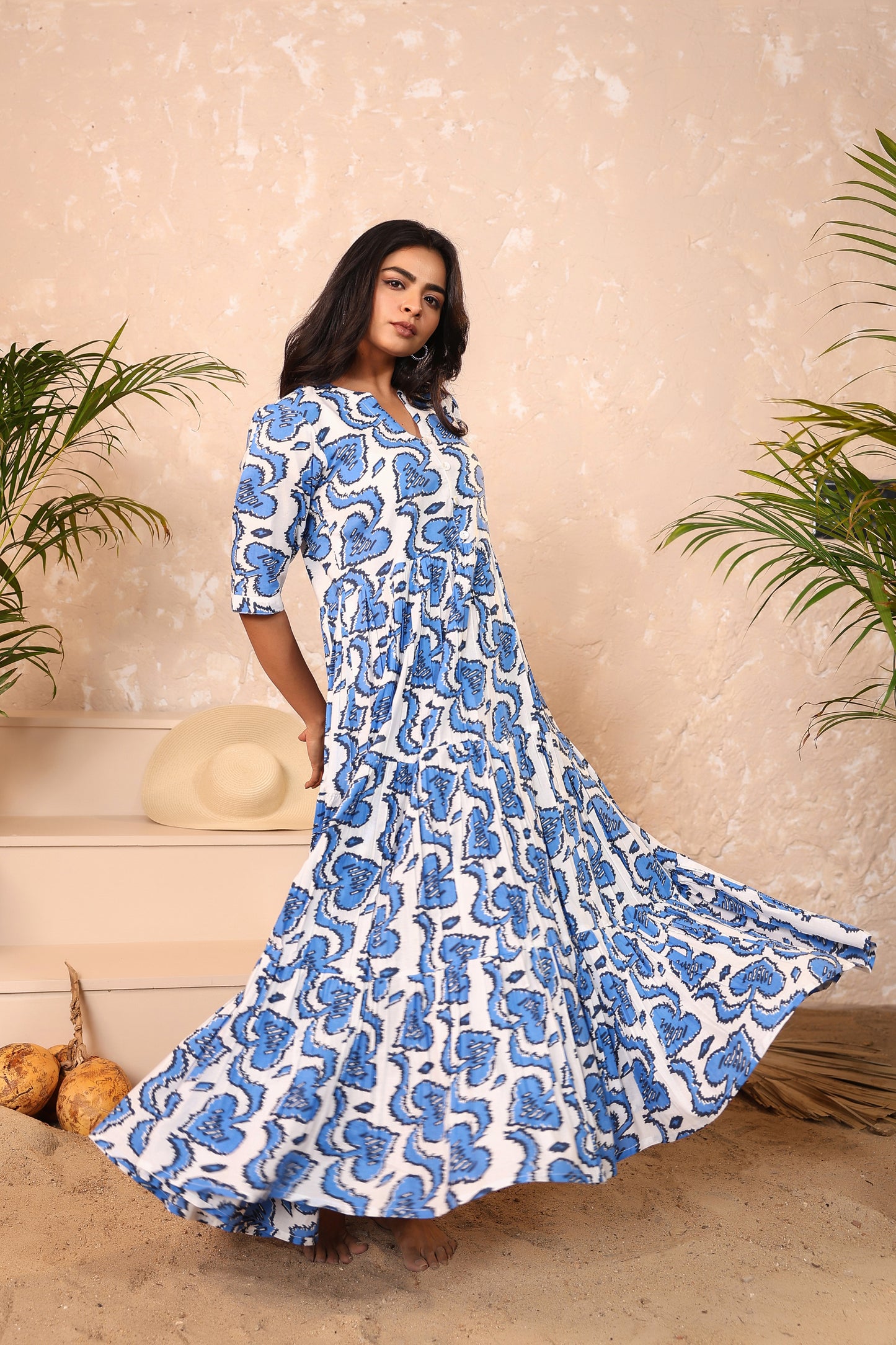 Azure Drift Cotton Dress