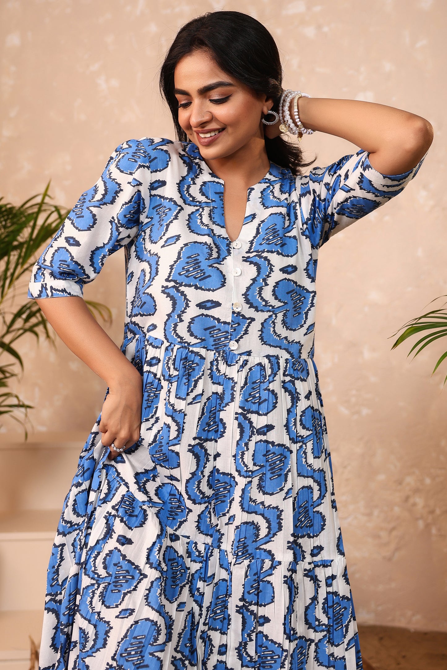 Azure Drift Cotton Dress
