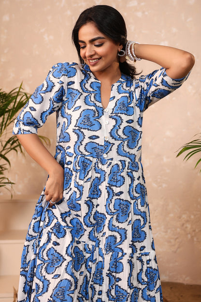 Azure Drift Cotton Dress