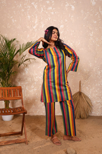 Rainbow Cotton Coord Set