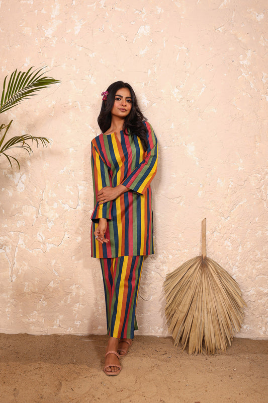 Rainbow Cotton Coord Set