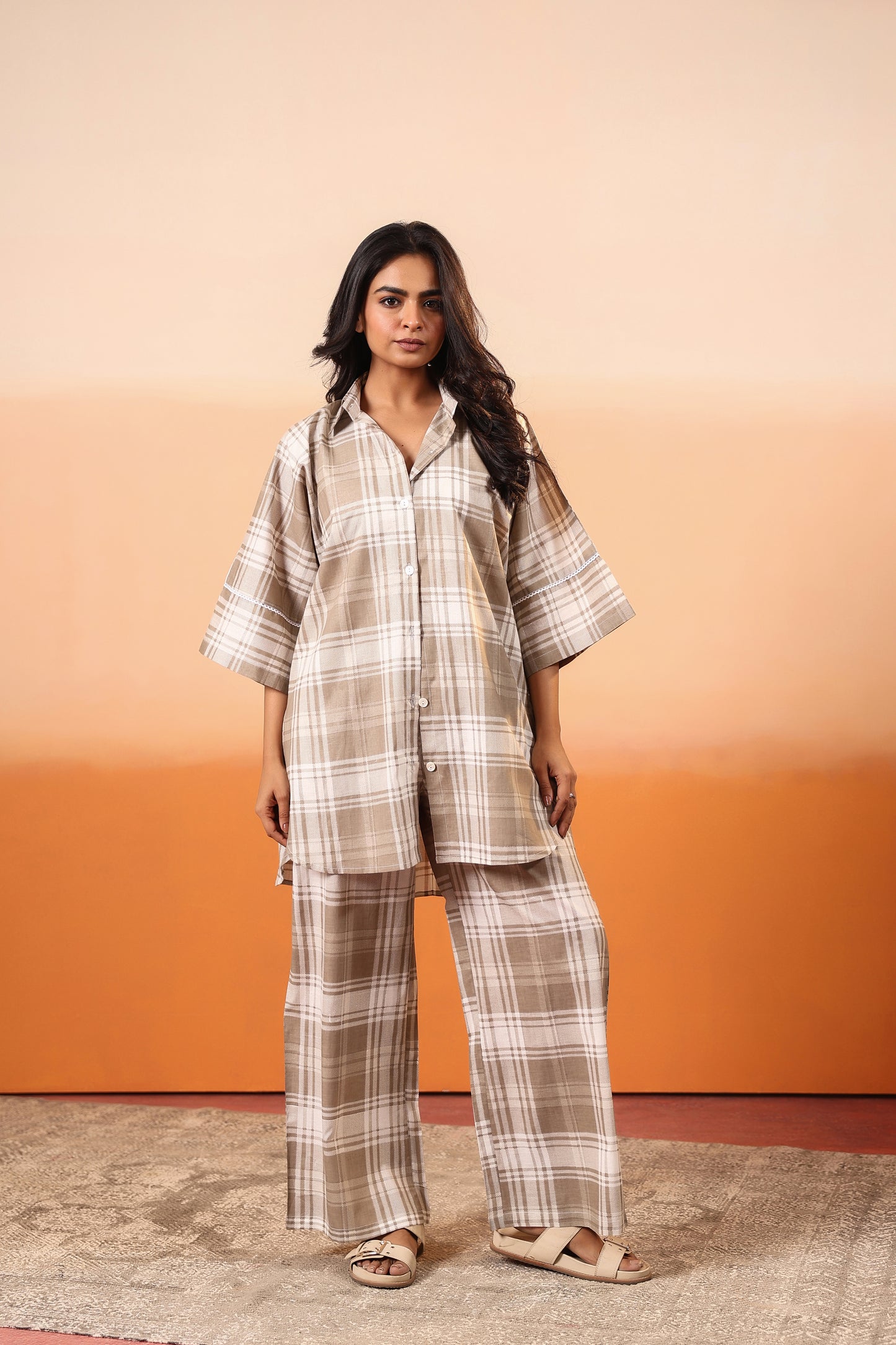 Desert Plaid Cotton Coord Set