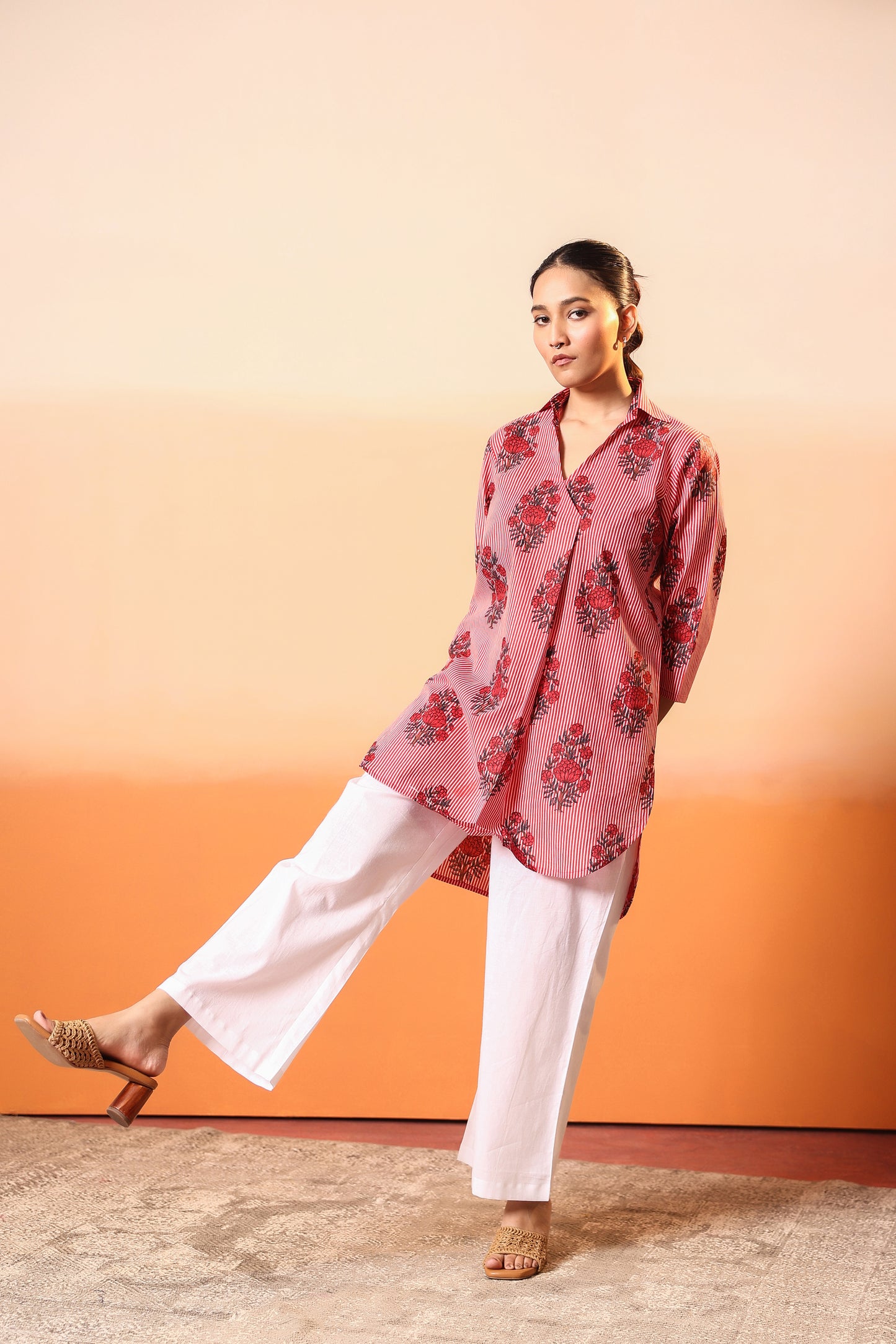 Kora Lines Cotton Coord Set