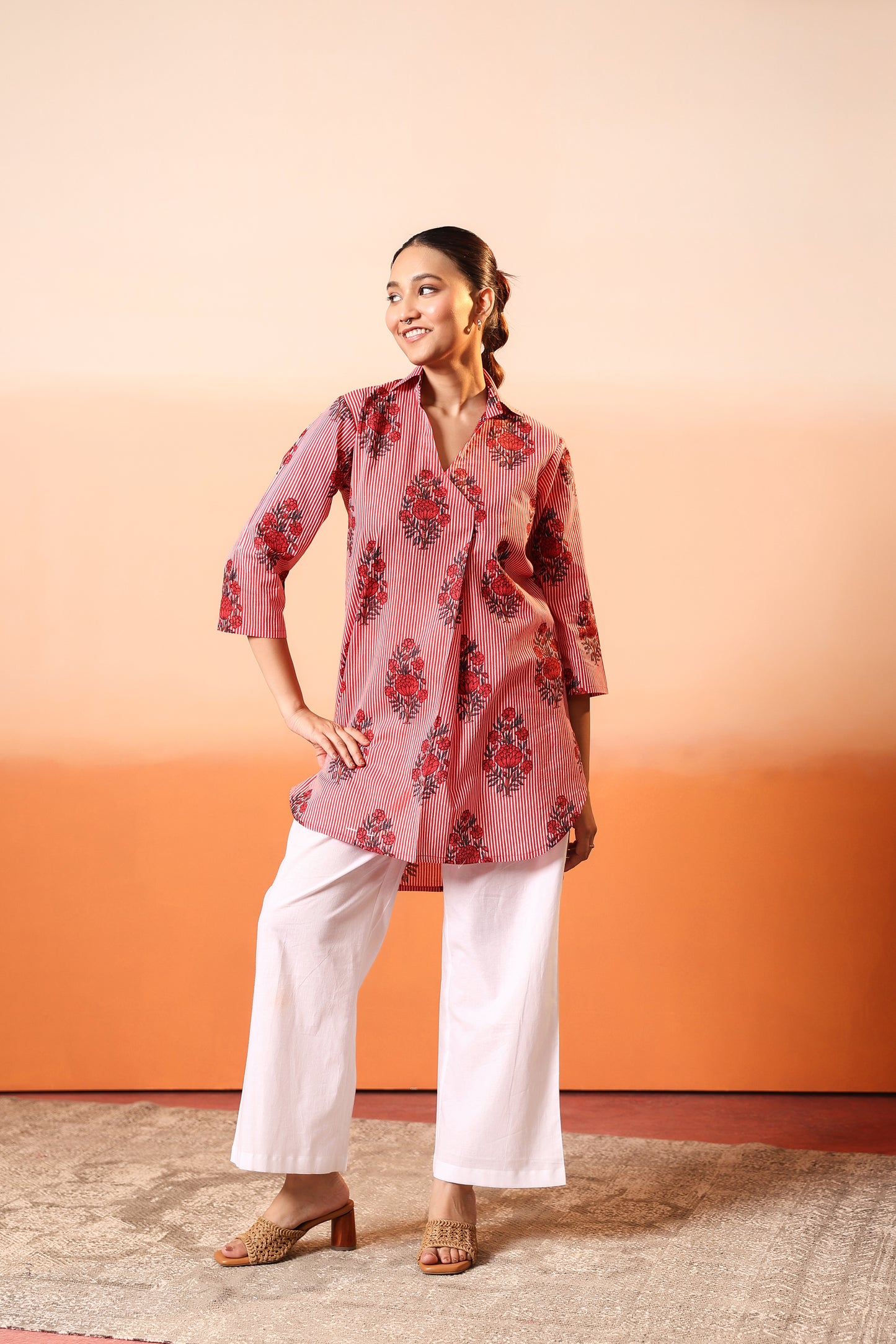 Kora Lines Cotton Coord Set