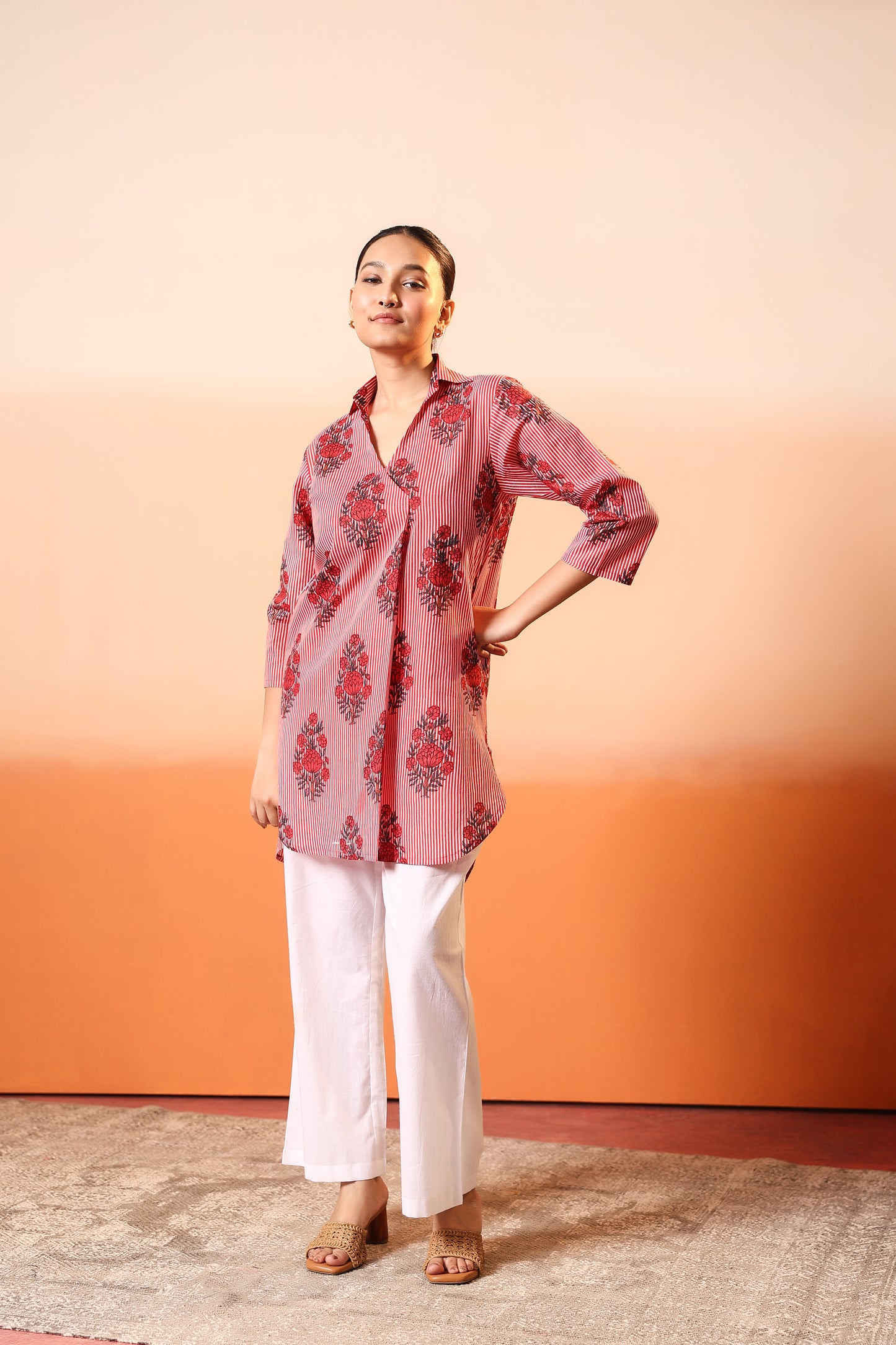 Kora Lines Cotton Coord Set