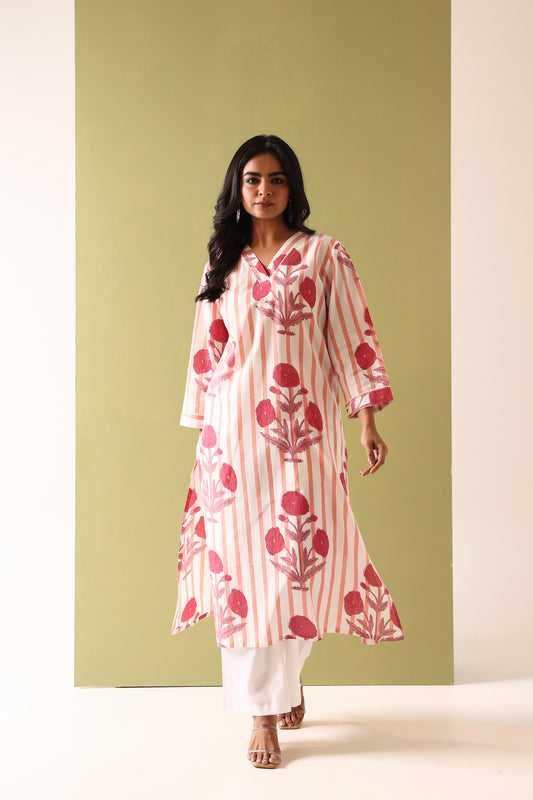 Block Flower Cotton Coord Set