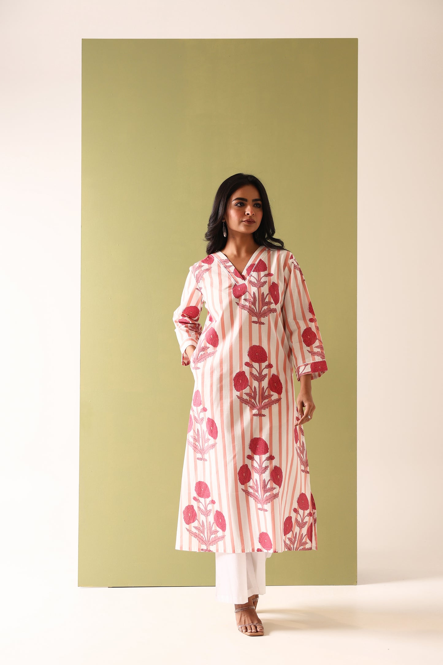 Block Flower Cotton Coord Set