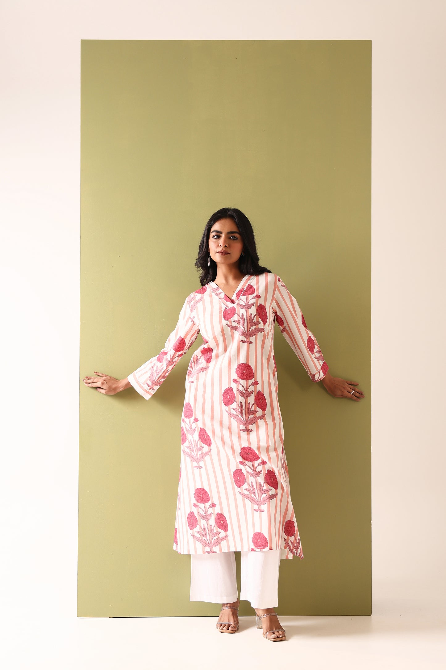 Block Flower Cotton Coord Set