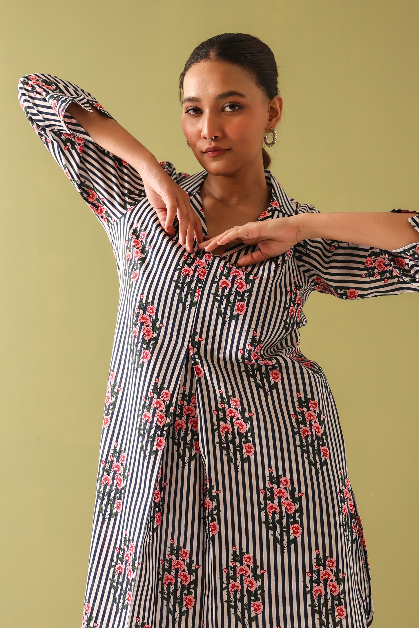 Rosevine Stripe Coord Set